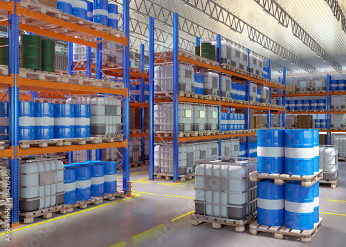 Large logistics warehouse. ...