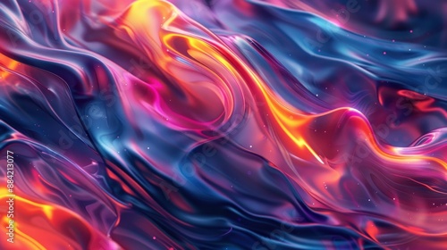 Abstract Colorful Fluid