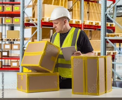 Man warehouse manager. Guy ...