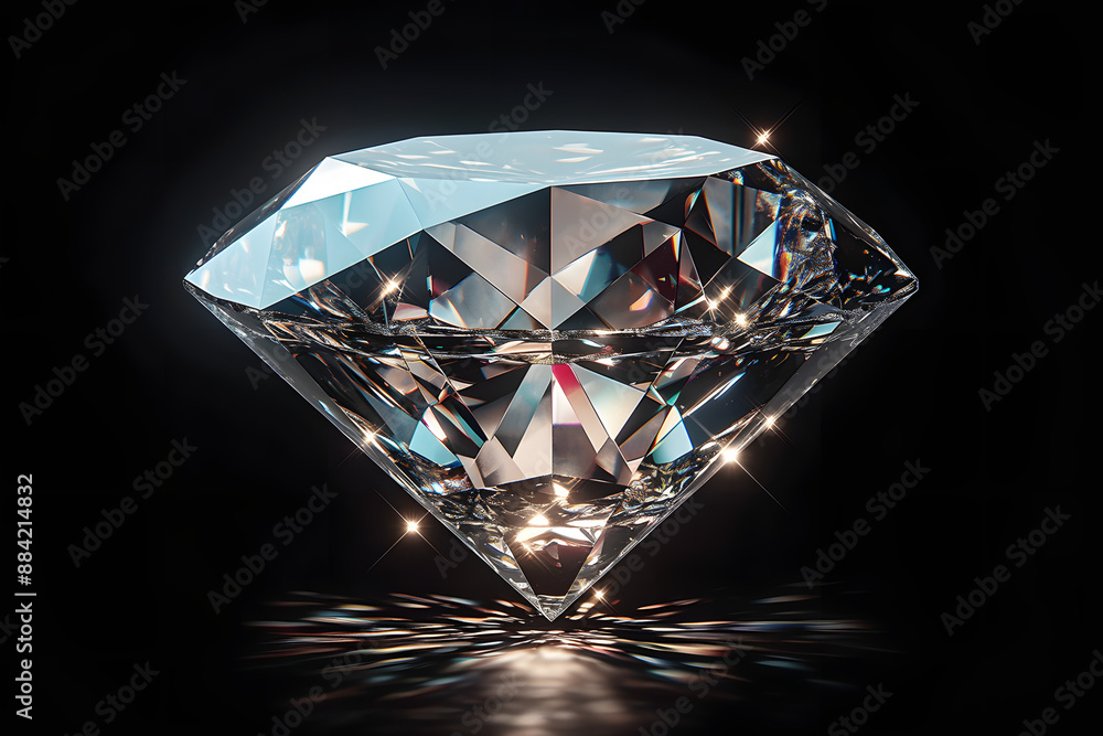 Luxury and Romance: Glowing Diamond Elegance