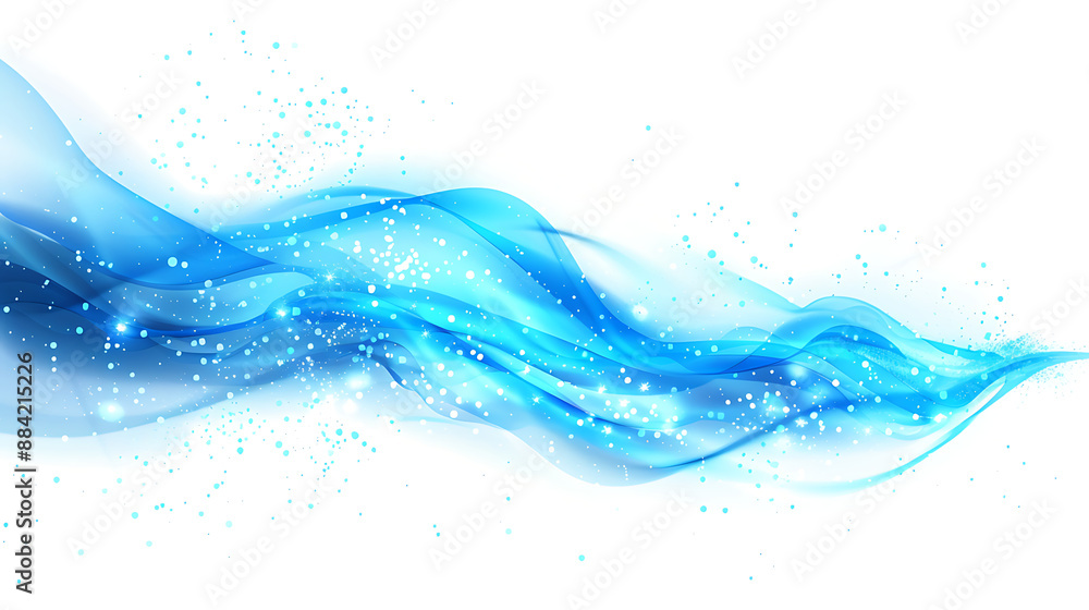 Aqua Breeze: Abstract Blue Light Streak Aqua Breeze: Abstract Blue Light Streak