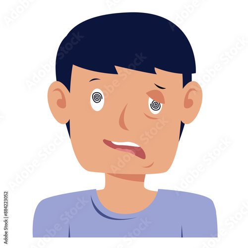 stroke disease symptom. vector illustration
