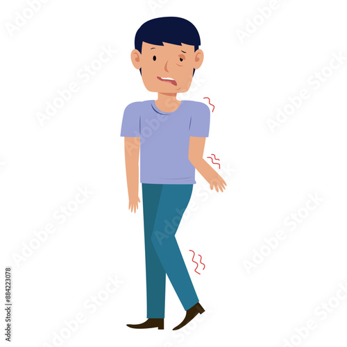 stroke disease symptom. vector illustration