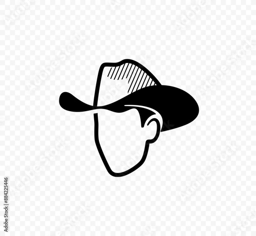 Vector cowboy in a hat
