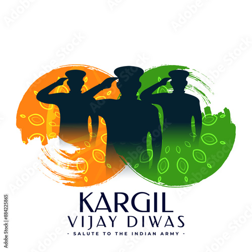 Kargil Vijiay Diwas celebration greeting card design