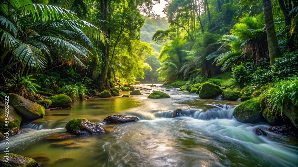 Tranquil Jungle Stream. Tranquil Jungle Stream.