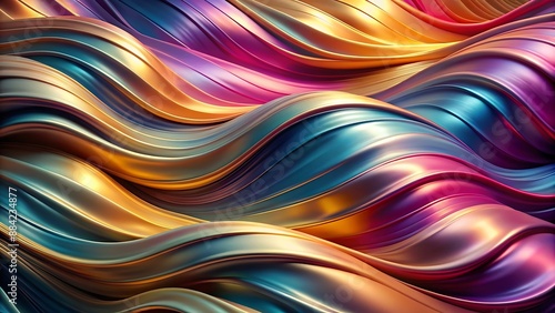 Abstract Colorful Waves.