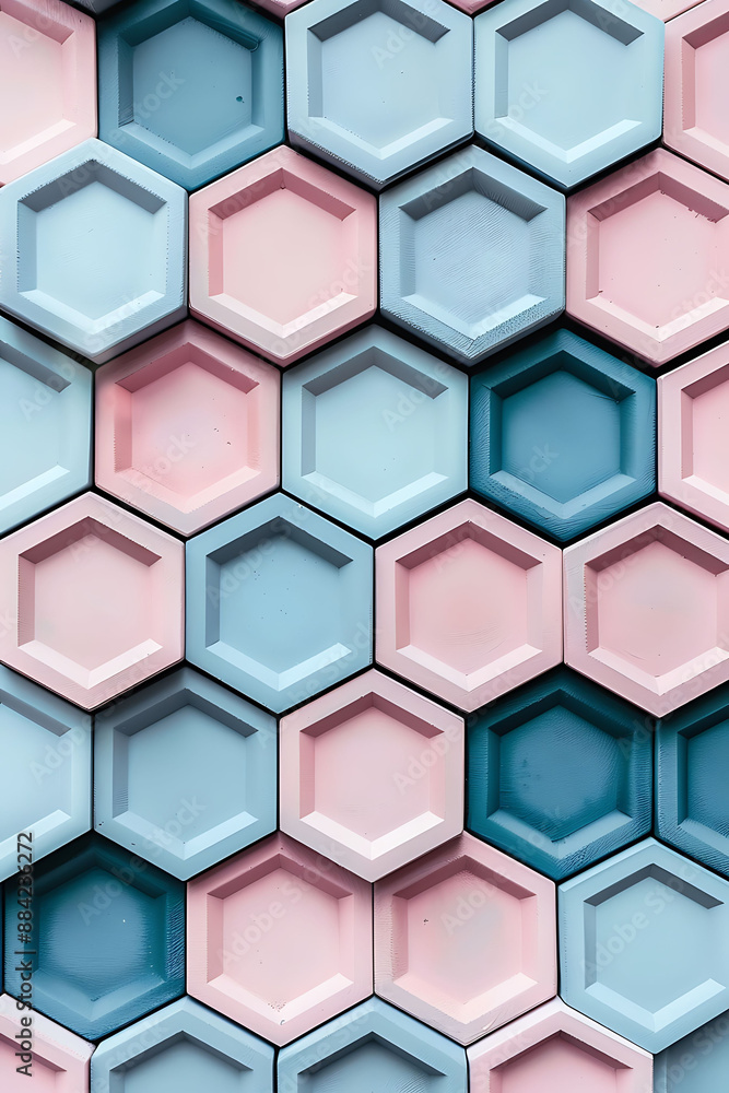 Modern Elegance: Light Purple and light Blue Hexagonal Background Wallpaper Design Modern Elegance: Light Purple and light Blue Hexagonal Background Wallpaper Design