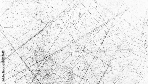 Abstract pattern of black scratches and lines on a white background