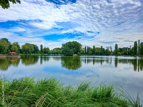 Nice view on the lake in Zgierz. photo