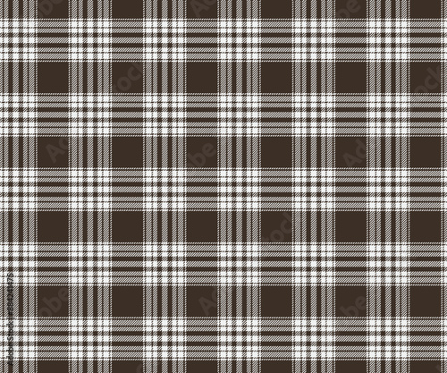 Plaid fabric pattern, brown, white, seamless for textiles and design clothing, skirts, pants, blankets or apron fabric, decorative fabric.Vector illustration.