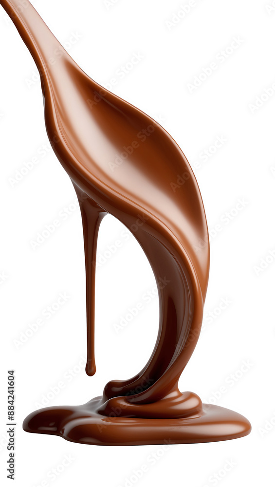 Luxurious Caramel Chocolate Melt Flowing Down with Transparent Background Luxurious Caramel Chocolate Melt Flowing Down with Transparent Background