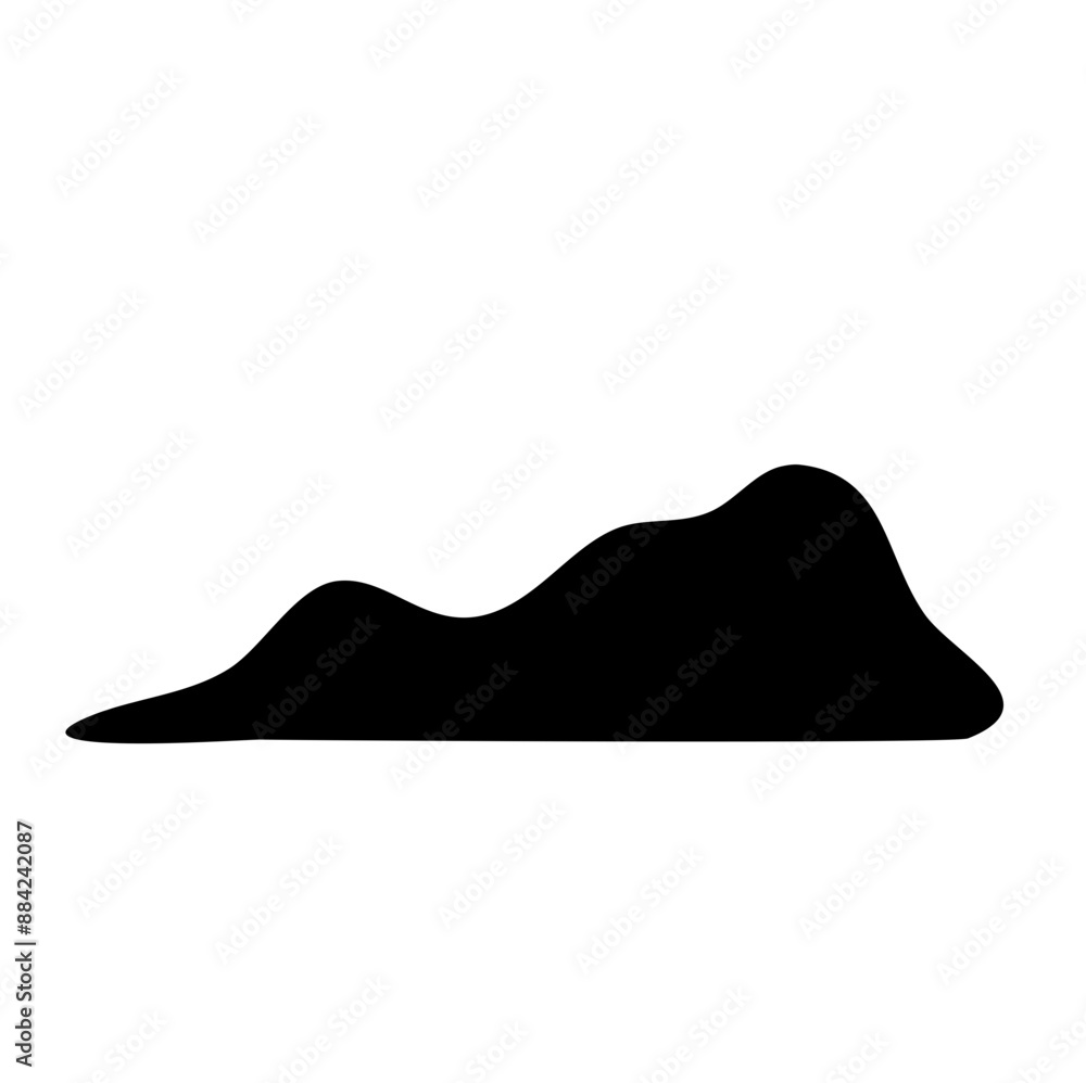 Black mounds of earth vector icon Black mounds of earth vector icon