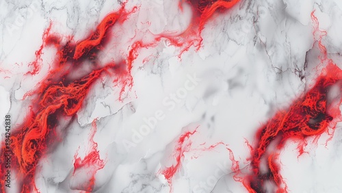 Red and white marble texture background pattern with high resolution for interior or exterior design photo