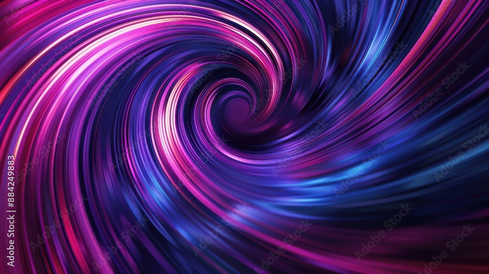 Fototapeta premium Vibrant Swirl of Color: Abstract Digital Art with Dynamic Purple and Blue Tones