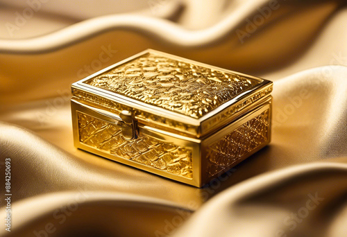 A gold jewelry box