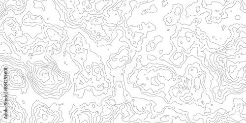 Abstract background wavy topographic line map. Contour geography map grid abstract backdrop. Seamless pattern and banner design. Modern and dynamic feel to topographic mapping vector illustration.