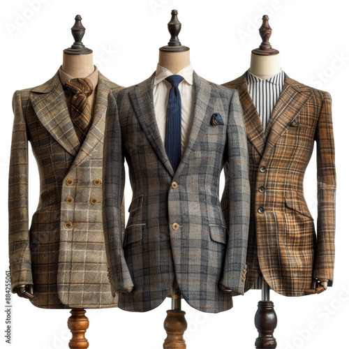 Tailors Mannequins Isolated Isolated on Transparent or White Background, PNG photo