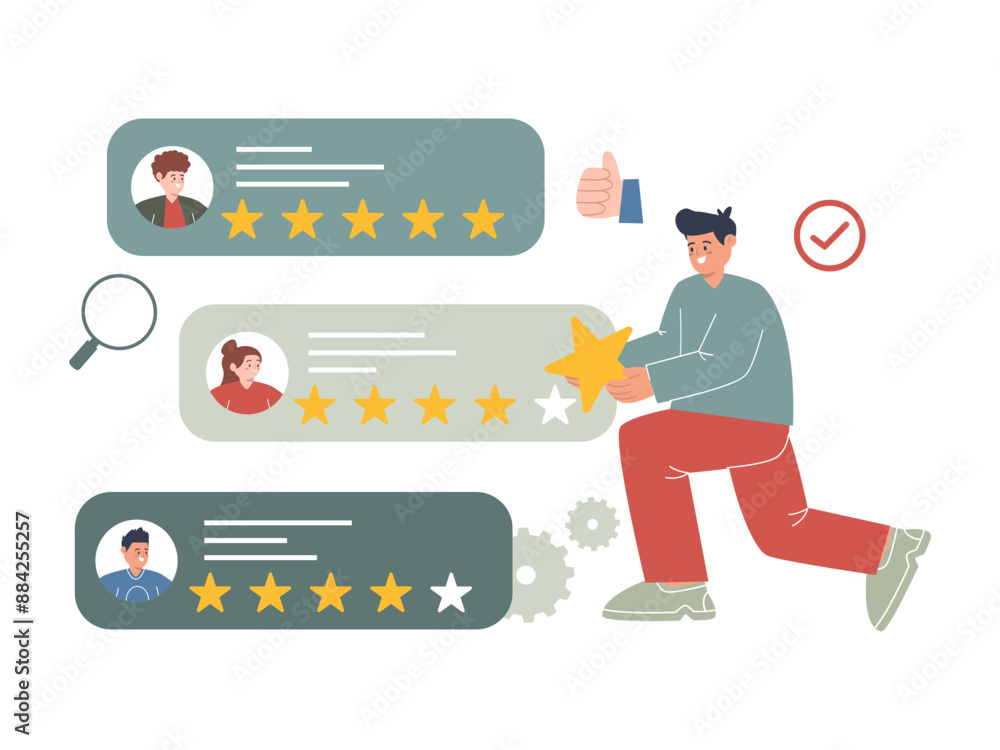 Customer give five stars rating review score testimonial satisfaction performance Customer give five stars rating review score testimonial satisfaction performance