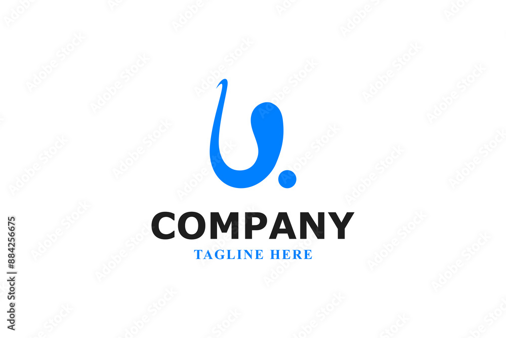 letter u water wave minimal logo letter u water wave minimal logo