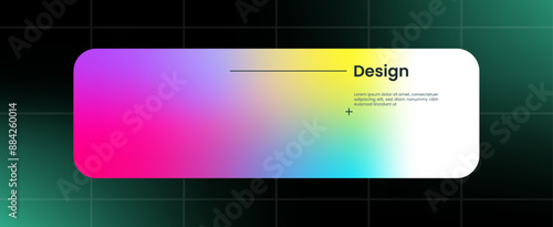 Modern design element in gradient color. Futuristic pop up interface.