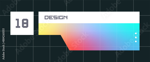 Futuristic element vector illustration. Colorful lower third video overlay.