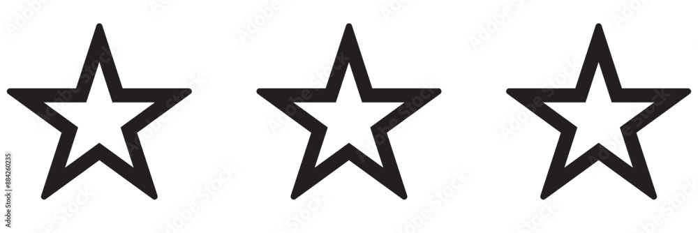 Star vector icons. Set of star symbols isolated. Star vector icons. Set of star symbols isolated.