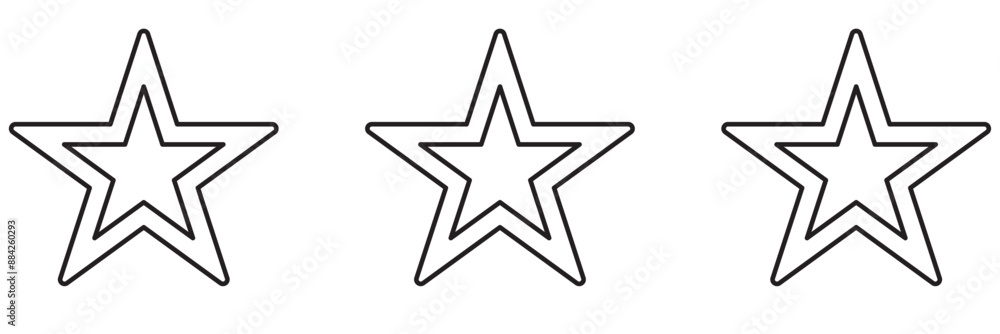 Star vector icons. Set of star symbols isolated. Star vector icons. Set of star symbols isolated.