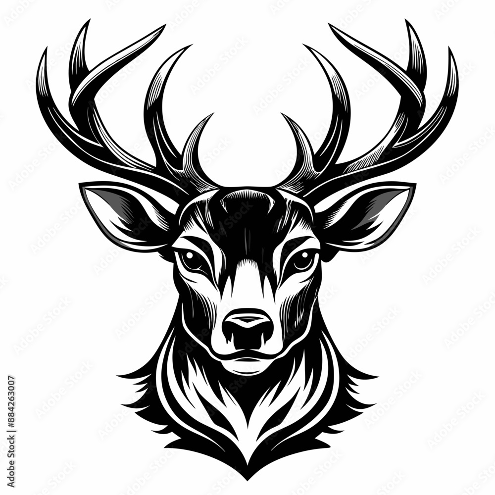 Fototapeta premium deer head vector