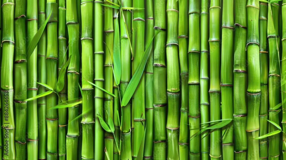 Fototapeta premium Brown bamboo texture background, for brochures, flyers, business cards. bamboo fence background
