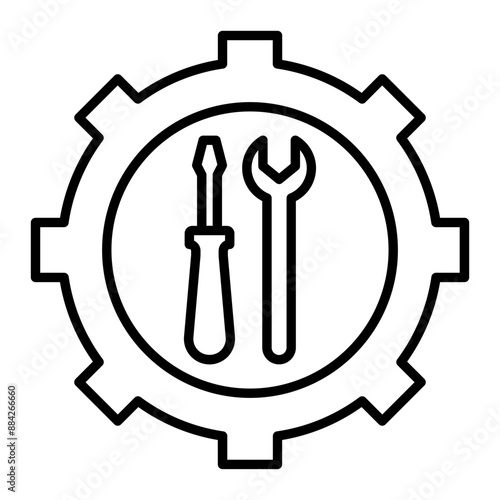 Maintenance icon. outline icon