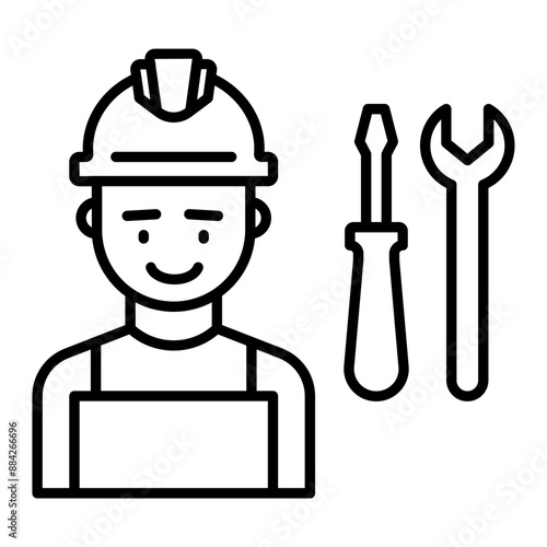 Mechanic icon. outline icon