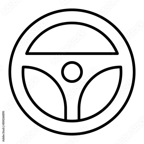 Steering icon. outline icon