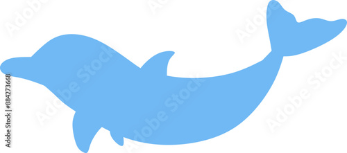 Dolphin Blue Vector Graphic 