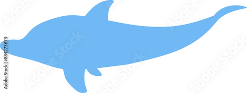 Dolphin Blue Vector Graphic 