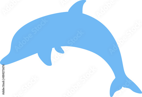 Dolphin Blue Vector Graphic 