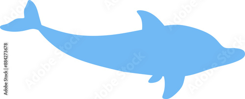 Dolphin Blue Vector Graphic 