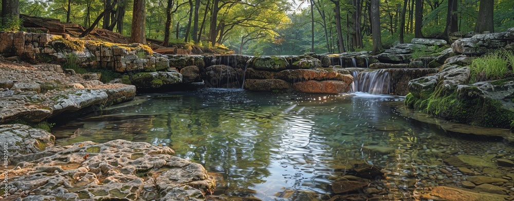 Fototapeta premium Serene River Reflections