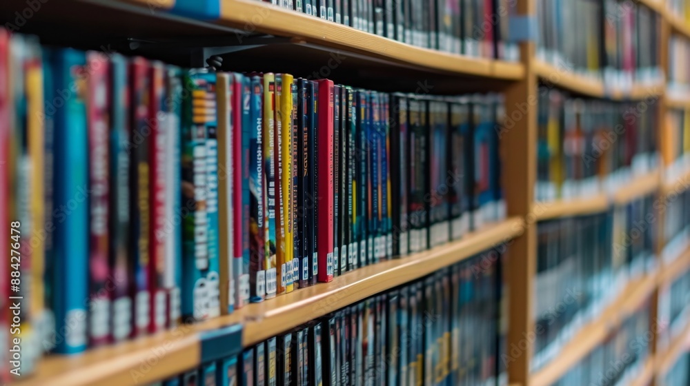 Bookshelf with Colorful Books. Bookshelf with Colorful Books.