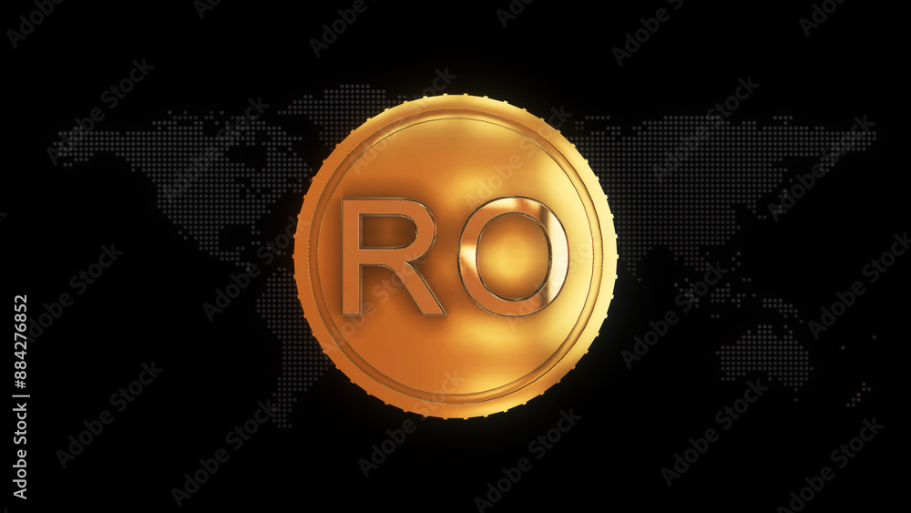 Obraz premium Golden Omani rial Currency symbol golden Omani rial currency sign