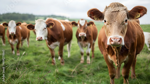 Cows, wallpaper, the economic animals of great value in the world.