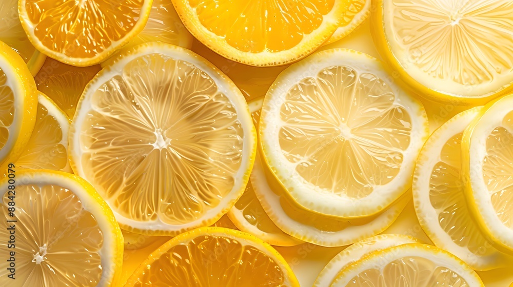 Close-Up of Fresh Lemon Slices. Close-Up of Fresh Lemon Slices.