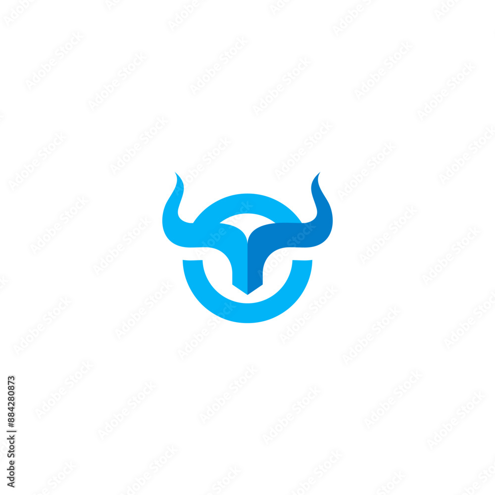 Bull shield in circle logo vector mascot illustration Bull shield in circle logo vector mascot illustration