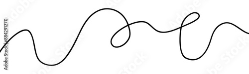 Wavy curvy line with squiggles design