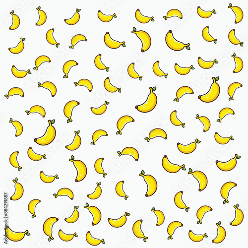 Seamless banana pattern design in vector. Banana background. Tropical fruit pattern.