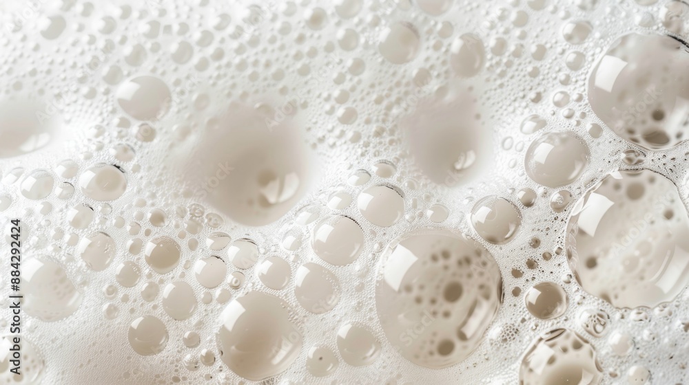 Close-up of white soap foam bubbles, abstract texture Close-up of white soap foam bubbles, abstract texture