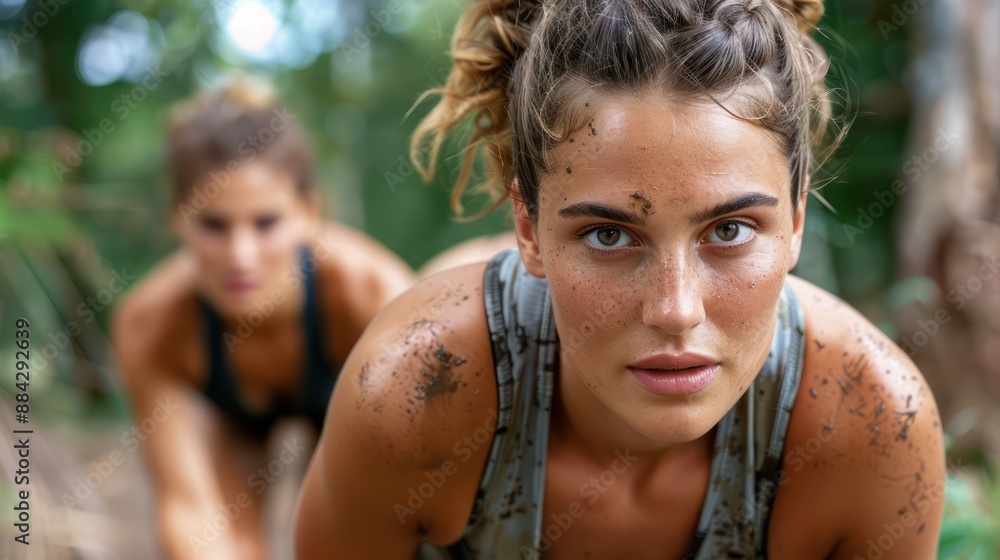 Determined Fit Woman Pushing Limits in Muddy Terrain An Inspiring Display of Athleticism and Adventure in the Wilderness Explore the Outdoors, Embrace the Challenge, and Unleash Your Inner Strength Determined Fit Woman Pushing Limits in Muddy Terrain An Inspiring Display of Athleticism and Adventure in the Wilderness Explore the Outdoors, Embrace the Challenge, and Unleash Your Inner Strength