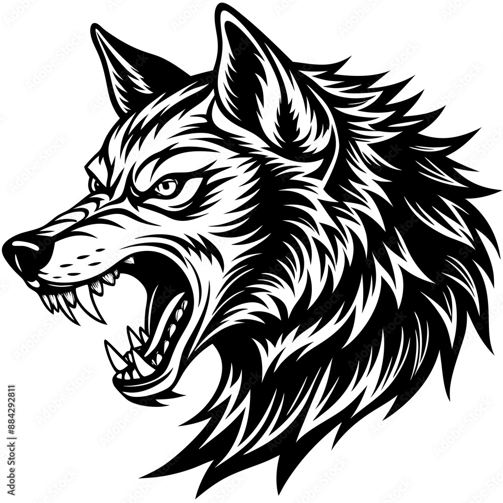 Fototapeta premium Wolf head Vector