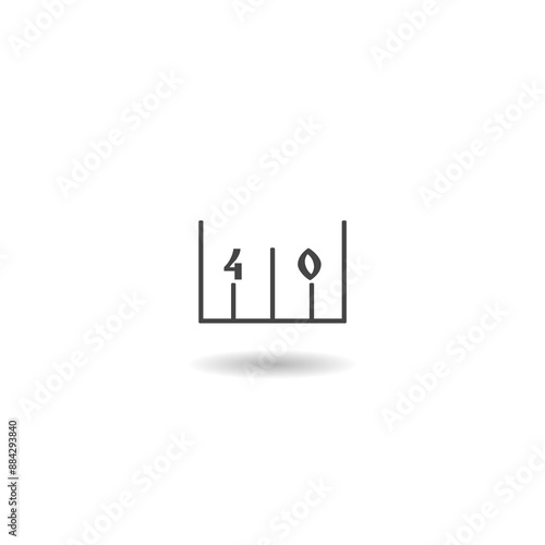 фотографія Yard Marking icon with shadow