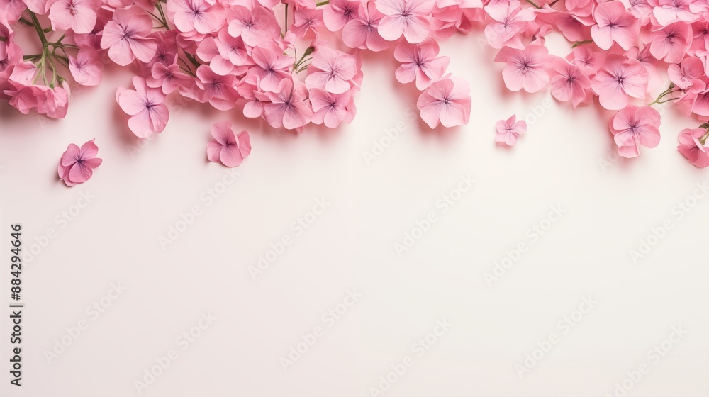 Pink Flowers on a Light Background: A Delicate Floral Arrangement Pink Flowers on a Light Background: A Delicate Floral Arrangement